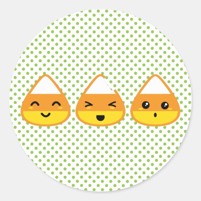 Kawaii Candy Corn Stickers (Vorderseite)