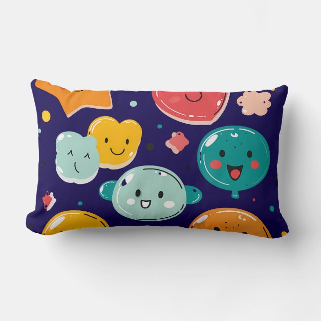 Kawaii Candy Dreams Throw Kissen (Vorderseite)