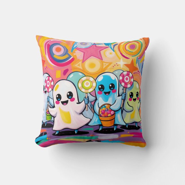 Kawaii Candy Parade Niedlicher Cartoon Kissen (Vorderseite)