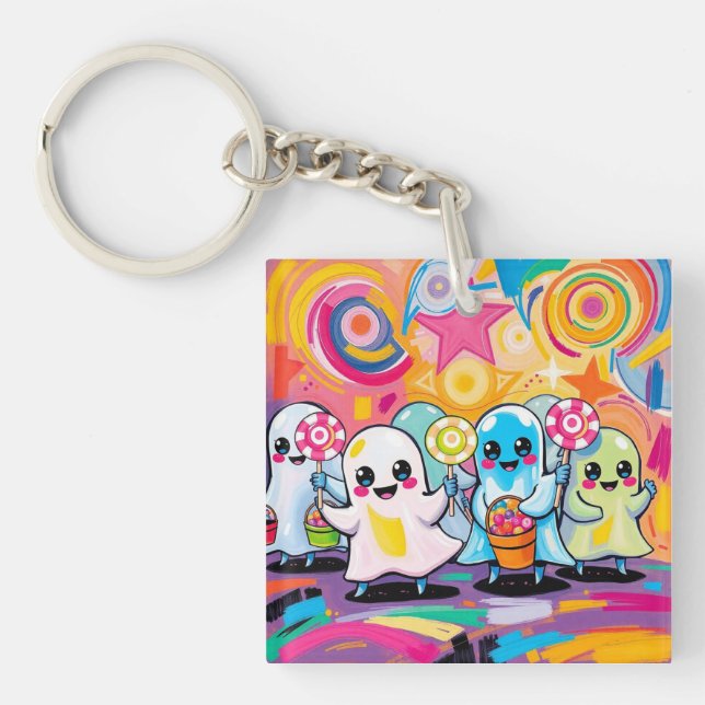 Kawaii Candy Parade Niedlicher Cartoon Schlüsselanhänger (Vorderseite)