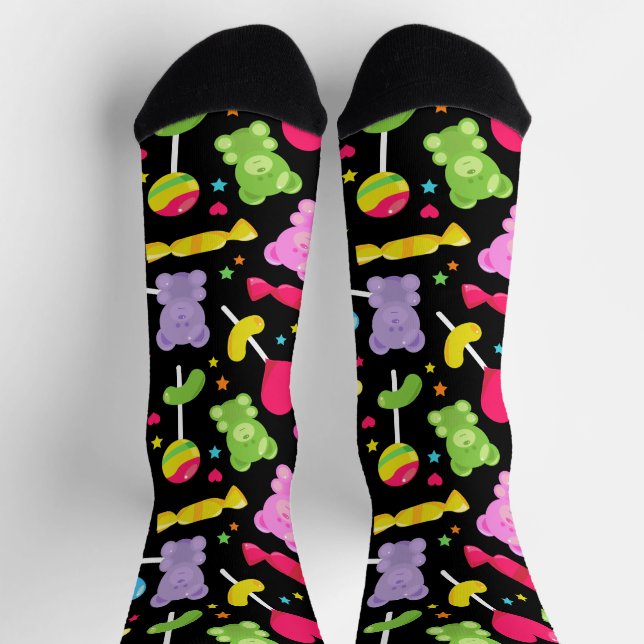 Kawaii Candy Süßigkeiten und Lollipops Decora Socken (Oben)