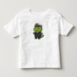 Kawaii Captain Dinosaur – Cute Dino Jobs Kleinkind T-shirt