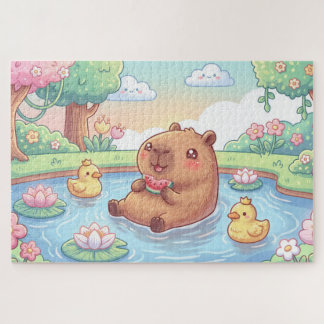 Kawaii Capy in einem Teich