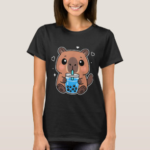 Kawaii Capybara Boba Drink Japanisch Niedliche Ani T-Shirt