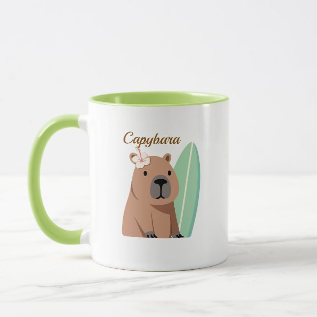 Kawaii Capybara Coffee Cup, Funny Animal Gift, Aes Tasse (Links)
