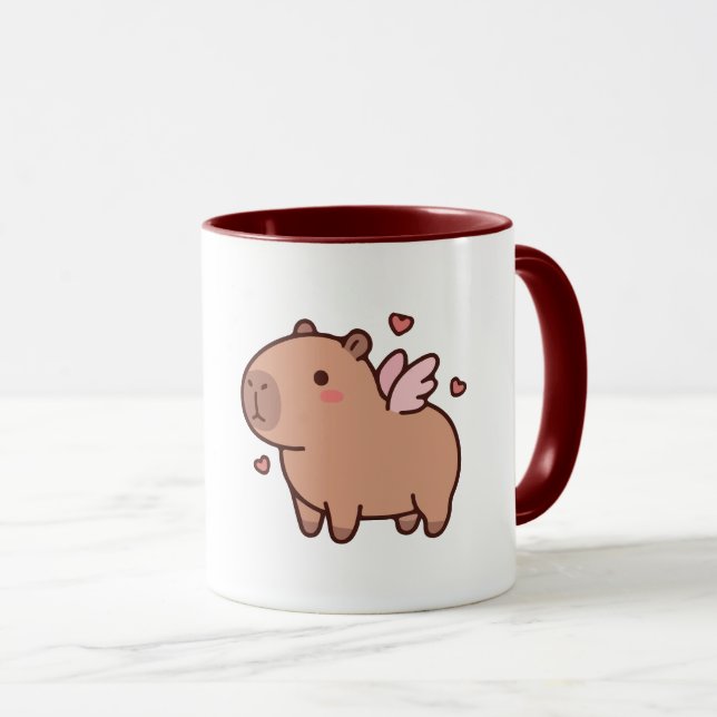 Kawaii Capybara Coffee Cup Tasse (VorderseiteRechts)