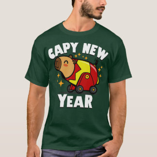 Kawaii Capybara Niedliches neues Jahr 2024 t T-Shirt