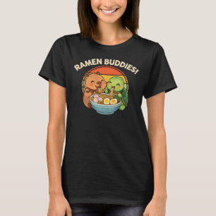 Kawaii Capybara-Schildkröte Ramen Freunde Nudel Re T-Shirt