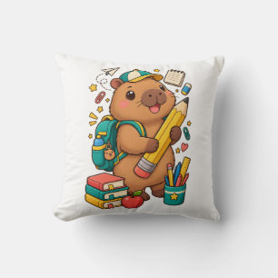 Kawaii Capybara-Schulbedarf-Wurfkissen Kissen