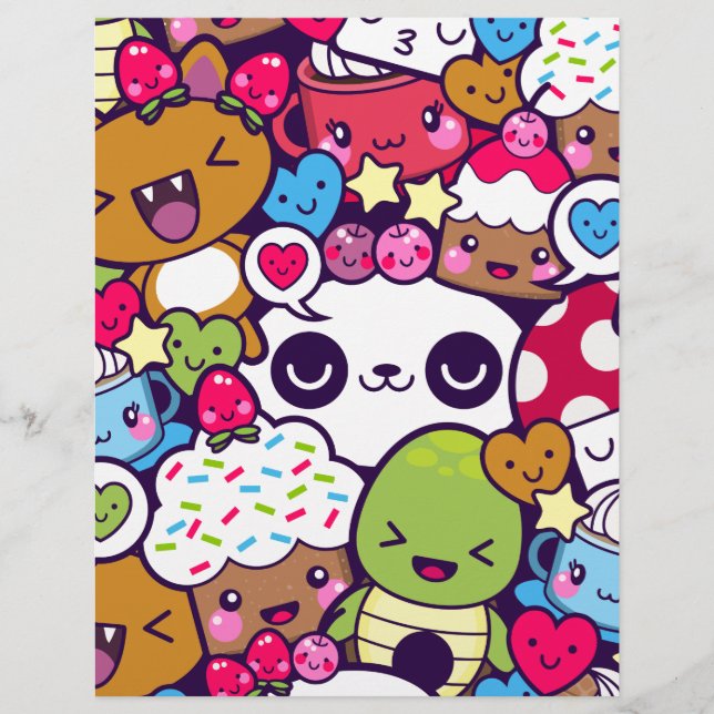 Kawaii Cartoon Animal Food Party (Vorderseite)