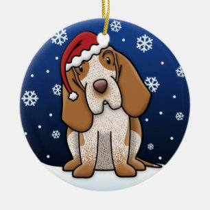 Kawaii Cartoon Bracco Italiano Weihnachten Keramik Ornament