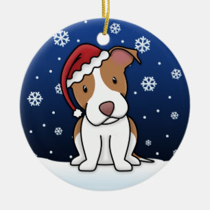 Kawaii Cartoon-Gruben-Stier-Weihnachtsverzierung Keramikornament
