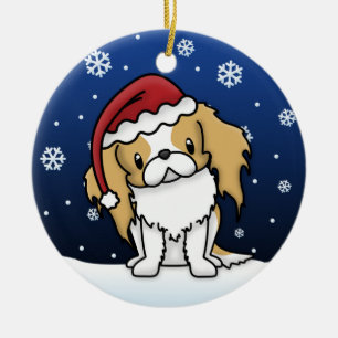 Kawaii Cartoon-Japanerchin-Weihnachtsverzierung Keramik Ornament