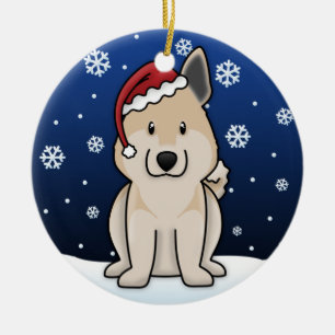 Kawaii Cartoon-Norweger Buhund Keramik Ornament