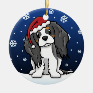 Kawaii Cartoon-Tri unbekümmerter Königcharles Keramikornament