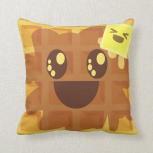 Kawaii Cartoon-Waffel-Buttersirup-niedliches Kissen