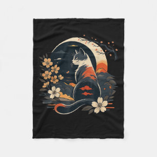 Kawaii Cat Anime Japanisch Funny Art Männer Frauen Fleecedecke