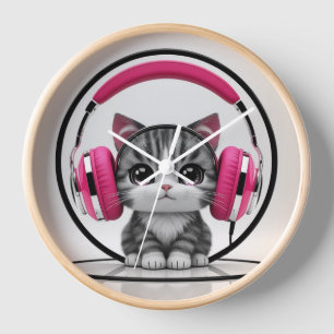 Kawaii Cat Clock Uhr
