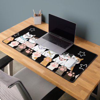 Kawaii Cat Desk Mat - Niedlich Office oder Gaming Schreibtischunterlage