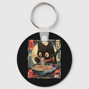 Kawaii Cat Eating Ramen Noodles Anime Gift Girls T Schlüsselanhänger