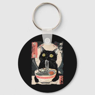 Kawaii Cat Eating Ramen Noodles Funny Anime Gift G Schlüsselanhänger