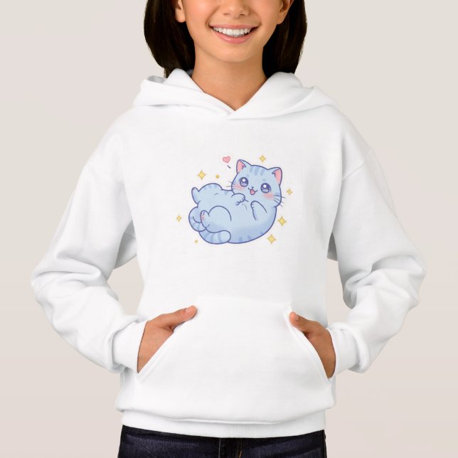 Kawaii Cat Hoodie - Playful Vibes! (Vorderseite)