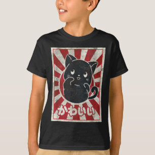 Kawaii Cat Japanisch Black Anime Cat Lover T-Shirt