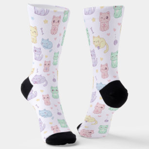 Kawaii Cat Pattern Socks Socken