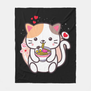 Kawaii Cat Ramen Anime Japan Food Girls Officia Fleecedecke