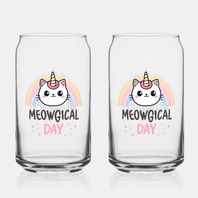 Kawaii Caticorn with Pastel Rainbow (Recto)