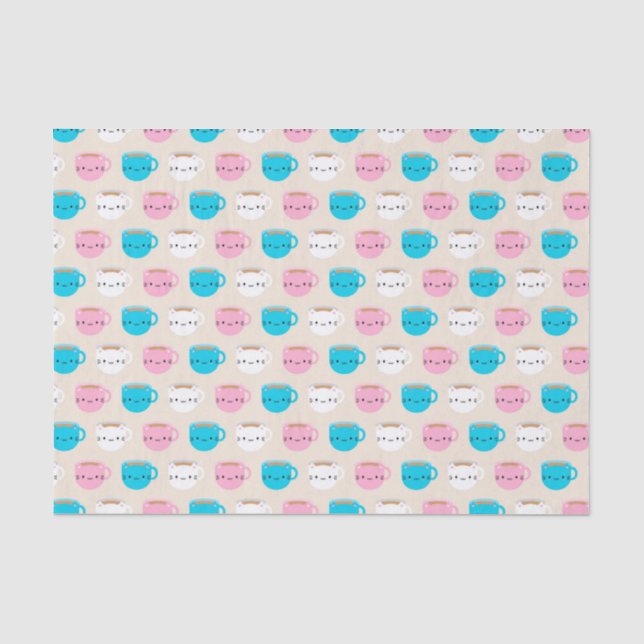Kawaii Cats Cup of Tea Seidenpapier (Vorderseite)