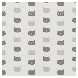 Kawaii Cats Gemustert Fabric Stoff