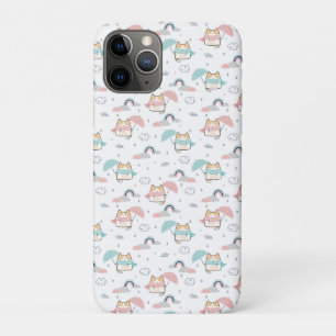 Kawaii Cats Rainy Day Pattern Case-Mate iPhone Hülle