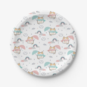 Kawaii Cats Rainy Day Pattern Paper Teller