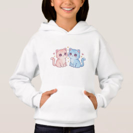 Kawaii Cats Stickers - Double the Cuteness with Hoodie