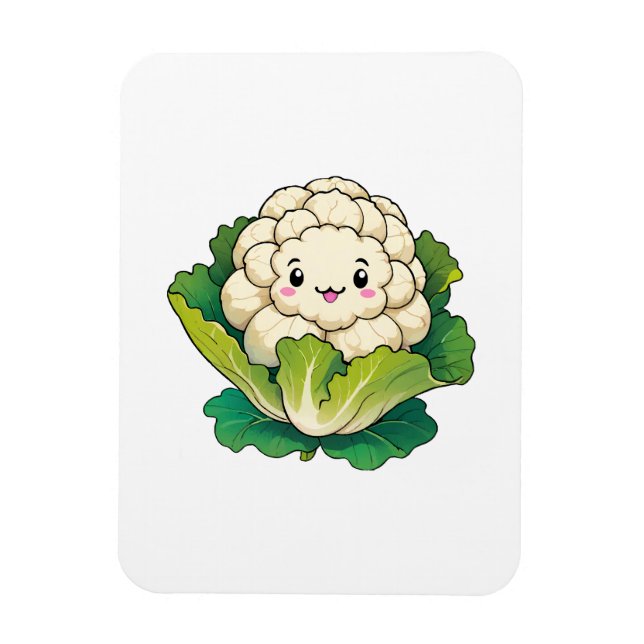 Kawaii Cauliflower Magnet (Vertikal)