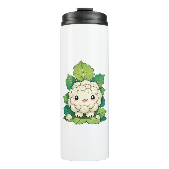 Kawaii Cauliflower Thermosbecher (Vorderseite)
