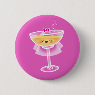 Kawaii Champagne Braut Button