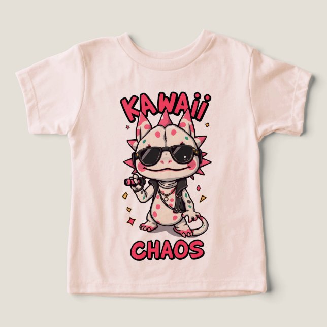 Kawaii Chaos Cool Axolotl Sunglasses LeatherJacket (Design Vorderseite)