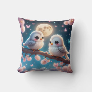 Kawaii Charming Birnen unter Mondlicht Kissen