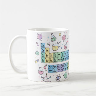 Kawaii Chemie Periodensystem Tasse | Süße Wissensc