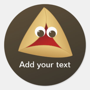 Kawaii Cherry Hamentashen Runder Aufkleber