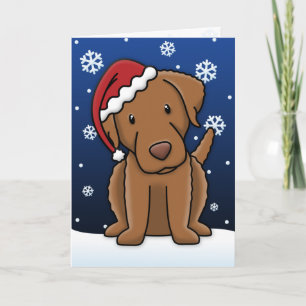 Kawaii Chesapeake Bay Retriever-Weihnachtskarte Feiertagskarte