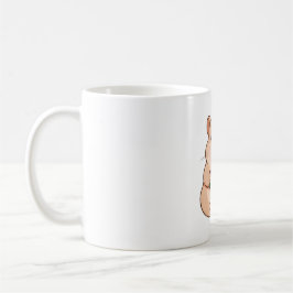 Kawaii Chibi Capybara beim Essen einer Wassermelon Kaffeetasse