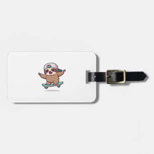 Kawaii Chibi Faultier Skater � Lustiges Skateboard Gepäckanhänger