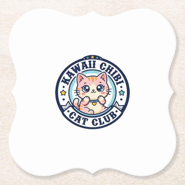 Kawaii Chibi Katze Katzenmutter Geschenkidee - Kaw Untersetzer (Vorderseite)