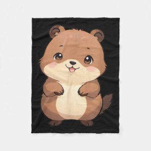 Kawaii Chibi Murmeltier - Panfurware Llc  Fleecedecke
