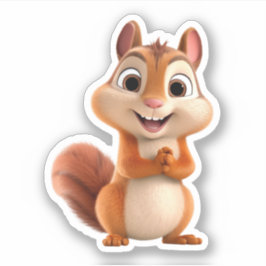 Kawaii Chibi Niedlich Cartoon Chipmunk Aufkleber