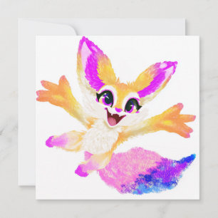 Kawaii Chibi Party-Maskottchen Einladung