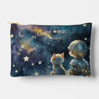 Kawaii Chibi Ritter und Kitten Sternenhimmel Tasch Zubehörtasche